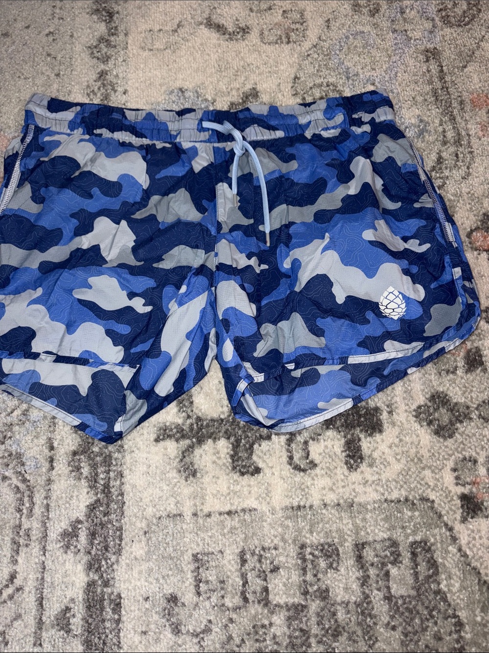 Stio Blue and Gray Camo Athletic Shorts - Picture 2 of 4